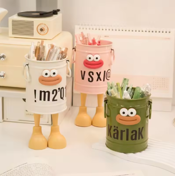 1 Pcs Funny Cartoon Pen Holder – Cute Desk Organizer