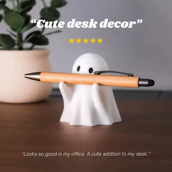 Ghost Pen Holder – Spooky Cute Desk Organizer 👻✏️