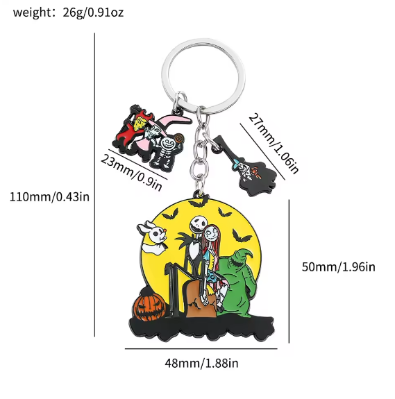 Nightmare Before Christmas Keychain Set