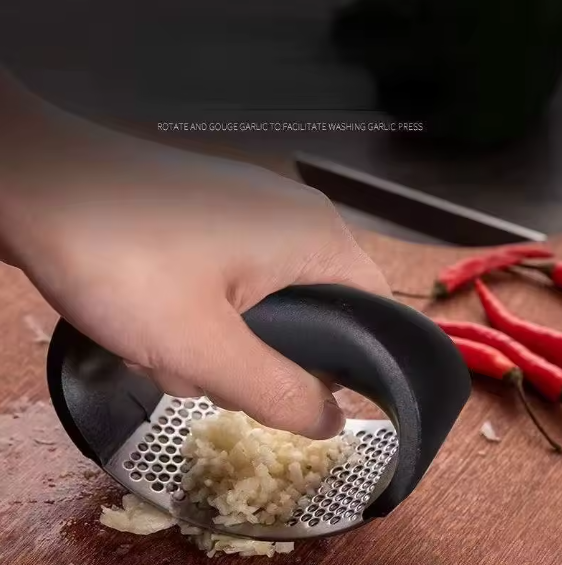 Stainless Steel Garlic Press Crusher Gadget